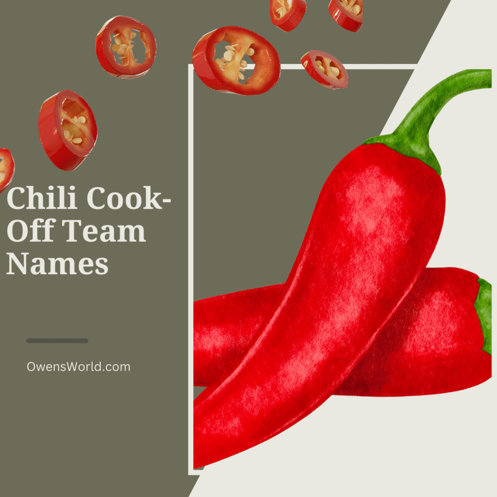 Chili Cook-Off Team Names